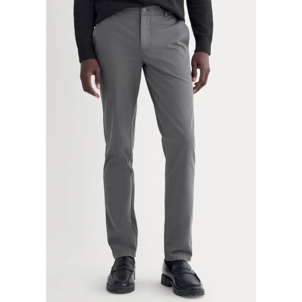 everlane the performance chino uniform slim slate gray men size 35 x 32